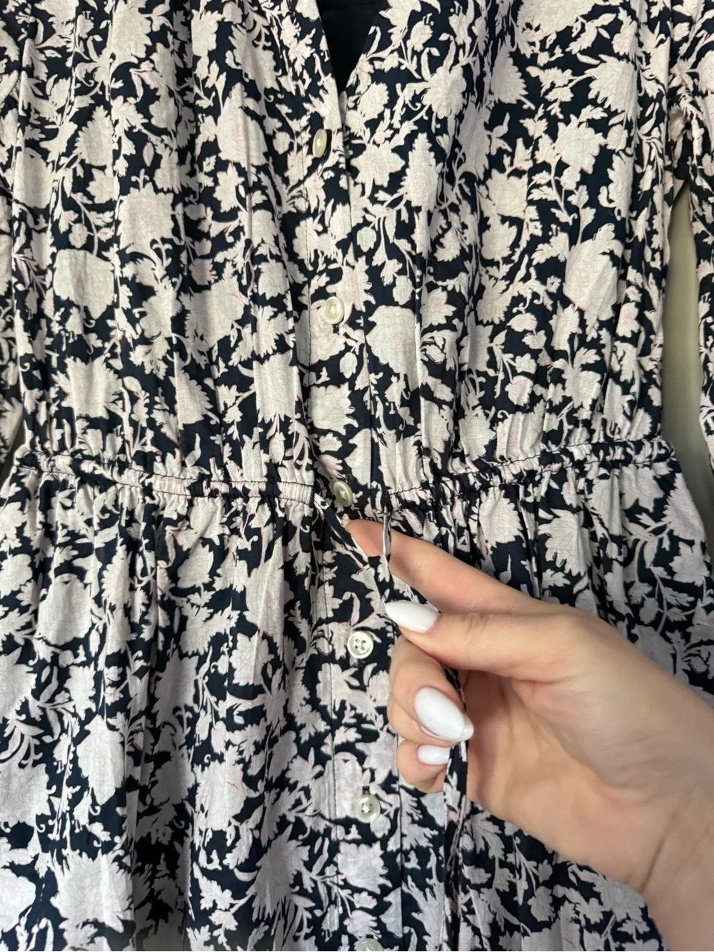 J. Crew Tie-waist cotton voile midi dress in rose vines Size 0